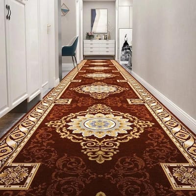 Op maat gemaakte lange gangtapijten Europese trappen Gangtapijt Bruiloftshoteltapijt Gebiedstapijten Lopers Bloemen Antislipvloer 40x60cm