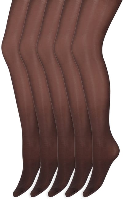 Glans panty | 35 Denier | Merk: Marianne | Maat: S t/m XXL | Kleur: Chocolate | 5 Paar