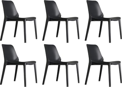 Designstoel, terrasstoel, campingstoel GINEVRA in antraciet van het Italiaanse S•CAB. Verpakt per 6 stuks en 5 jaar garantie!