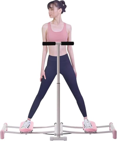 Ski Trainingsmachine - Been Oefenaar - Thuis Fitness - Veilig Staaf Ontwerp - Verstelbaar 92 cm - Zwart