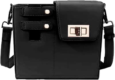 Outdoor Waterfles Tas Crossbody – Universele Drinkfles Houder met Schouderband – Draagbare Fleshouder voor Wandelen, Sport en Reizen - ZWART