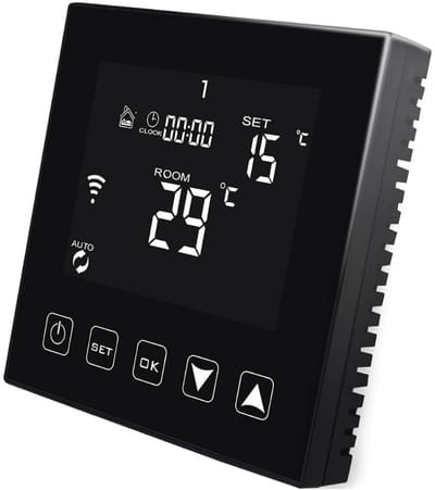 MKSS® Thermostaat voor cv - Draadloos met Wifi - Met App - Zwart