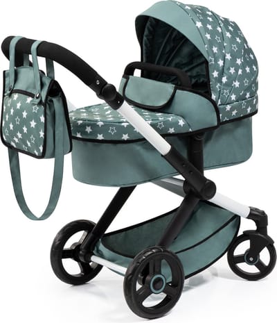 Bayer Design - Combi Poppenwagen Xeo, tas, groen, sterren