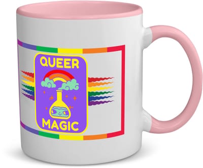 Akyol - lgbtq cadeau - koffiemok - theemok - roze - Lgbt - queer - lgbtq cadeau - met opdruk - lgbt - pride month - lgbtq vlag - gay pride - met tekst - opdruk - leuke pride spullen - verjaardag - cadeau - gift - 350 ML inhoud