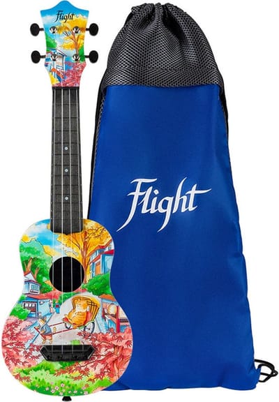 Flight UTS-42 FAT CAT Ultra Travel Soprano Ukulele met Polycarbonate Body en Fluorocarbon Snaren