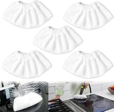 Stoomreiniger Handdoeken - Microvezel Doeken - Hygiënisch Reinigen - Elastische Pasvorm - 20 x 10 cm - Wit