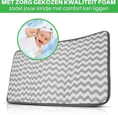 Brisby Slijtvast Verschoonmatje – Voorzien van een Klittenbandsluiting voor Gemakkelijke 1-Hands bediening - Donkergrijs