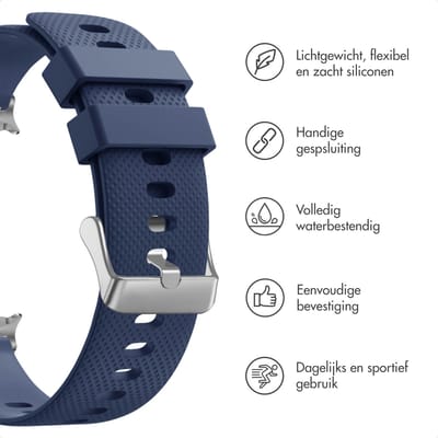 imoshion Flexibel Siliconen bandje voor de Samsung Galaxy Watch 9 (40/44mm) / Watch 8 (40/44mm) / Classic (46mm) - Donkerblauw