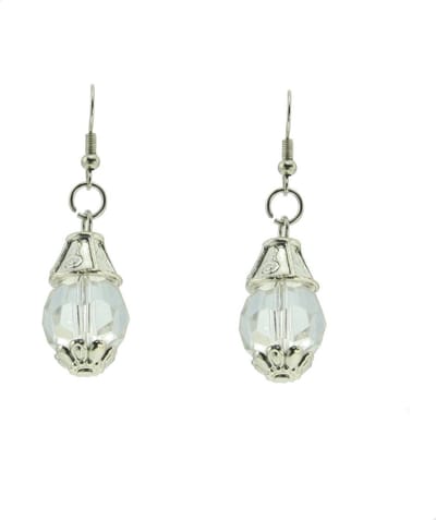 Behave - Oorhangers dames - Crystal chic - Helder - Zilverkleur - Nikkelvrij