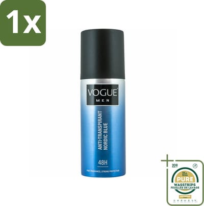 1 x Vogue Anti-Transpirant Nordic Blue 150 ml- Anti-transpirant - Deodorant - Zweet - Geur - Mannelijk