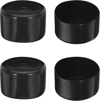Set van 4 Stuks Rubberen Eindkappen, 90mm ID Ronde Buisafdekking, Beschermende Kappen voor Buizen, Meubels en Hekken
