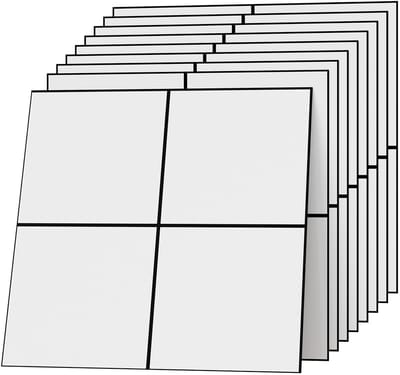 30x30cm Zelfklevende PVC Vloertegels - Vinyl Tegels Vloerstickers, Waterdicht & Slijtvast - Geschikt voor Woonkamer, Keuken, Badkamer, Balkon - Wit - 50 stuks (4,5 m²)