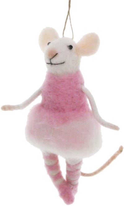 Muis Ballerina vilt 11x8x13cm