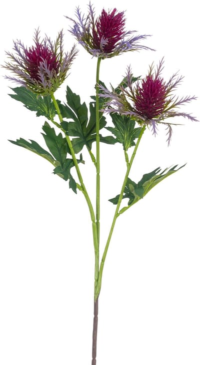 Easyplants | Kunsttak Distel 67 cm paars | Zijde | Nepbloemen | paars | Onderhoudsvrij | Kant-en-klaar