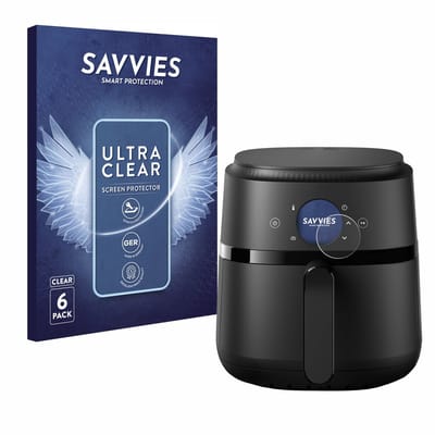 Savvies - Screenprotector voor Philips Airfryer 2000 Gen 2 4,2L - Folie Beschermfolie transparant 6 Stuks
