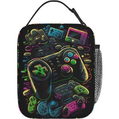 Control All The Things Videogame Controller Lunchtas Draagbare Lunchbox Reiskoelertas Grappige Oxford Thermische Tote Handtassen One Size