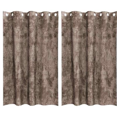 vidaXL Velvet Gordijnen 2 st Cappuccino 175 x 140 cm Fluweel