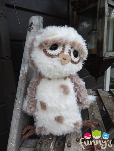 Haakpakket Funny Furry Owl Soft lichtbruin