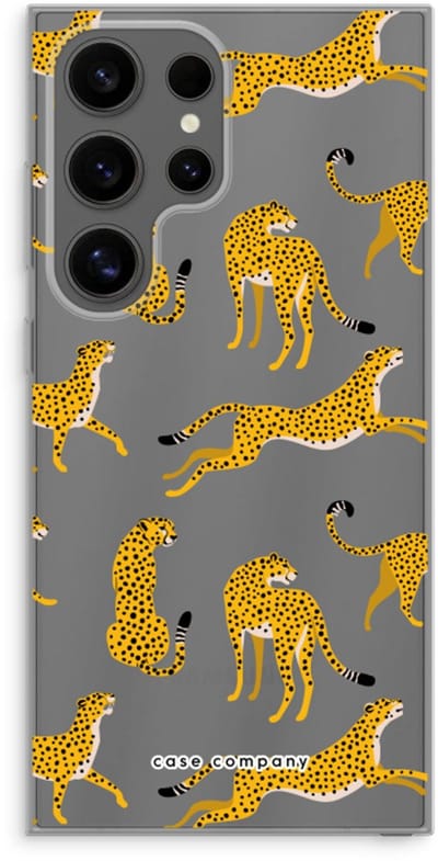 Case Company® - Hoesje geschikt voor Samsung Galaxy S24 Ultra hoesje - Luipaard - Soft Cover Telefoonhoesje - Bescherming aan alle Kanten en Schermrand