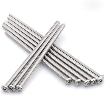 10 Stuks RVS Lange Rondkop Phillips Schroeven, Extra Lange Pan Kop Schroeven M2~M6, Lengte 40~200mm, Voor Meubelmontage en Klusprojecten