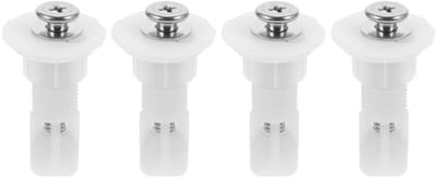 Toiletbril Schroeven - Bevestigingsset Deksel - Toilet Reparatie - Roestvrij Materiaal - 4 Stuks - Wit