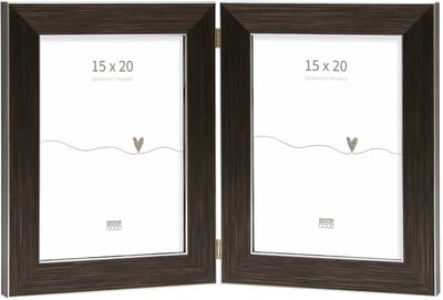 Deknudt Frames fotolijst S41VK3 H2V - bruin - tweeluik -  2x 15x20 cm
