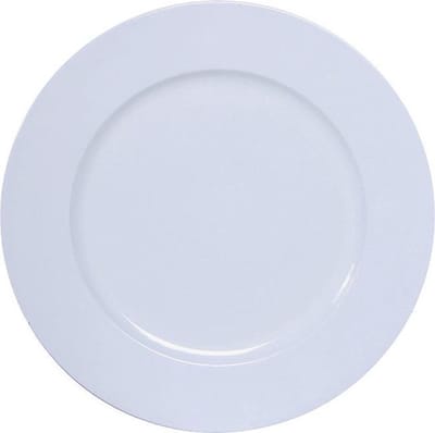 Othmar Decorations Kaarsenbord - wit glimmend - D33 cm - kunststof - kaarsen onderborden