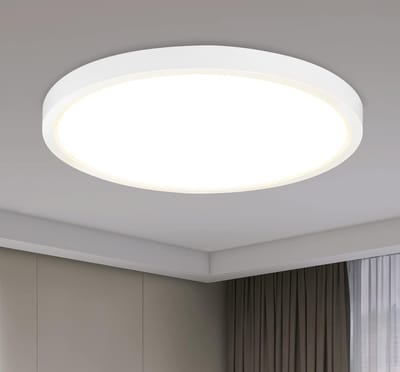 NETTLIFE LED Plafondlamp Rond 22 cm - 15W Koel Wit | IP44 Waterdicht | Flatte Design | Geschikt voor Badkamer Keuken Hal & Woonkamer