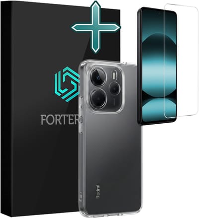 Hoesje Met Screenprotector - Geschikt voor Xiaomi Redmi Note 14 5G - Sterk & Shockproof - Telefoon Hoes - Back Cover - Siliconen Case - Transparant