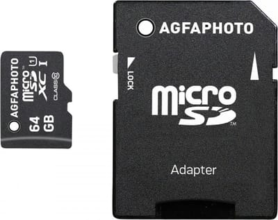 AgfaPhoto Mobile High Speed 64GB Micro SDXC Class 10 + Adapter