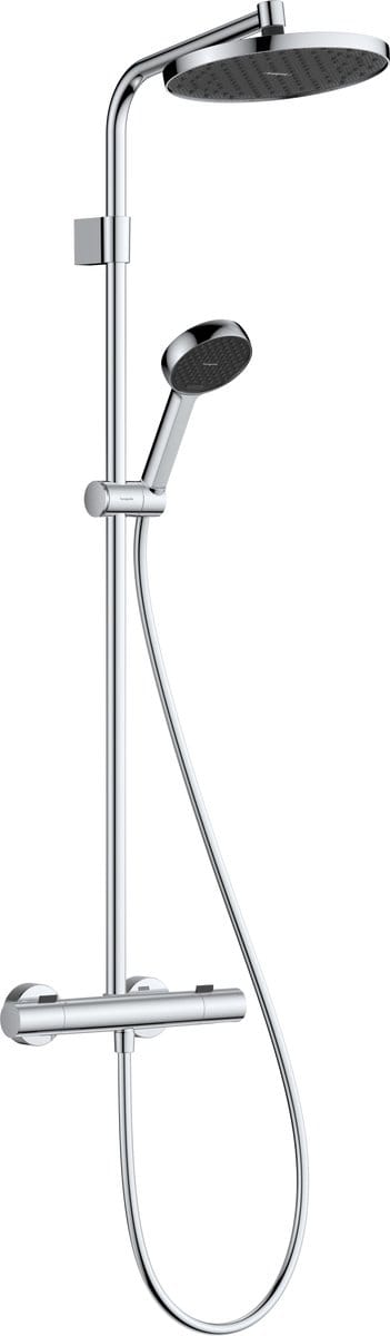 hansgrohe Activera S - Showerpipe - EcoSmart waterbesparend - Ecostat thermostaat - 240mm maat - 1 straalfunctie - Chroom