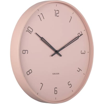 Karlsson Wandklok Stark - Roze - Ø40cm - Wandklok Modern
