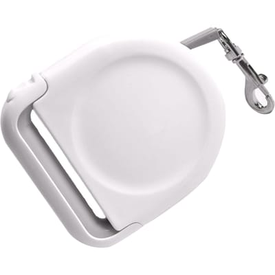 Laisse automatique portative pour chien, rétractable, à forte résistance, de Traction pour animaux de compagnie, pour la marche du chien blanc