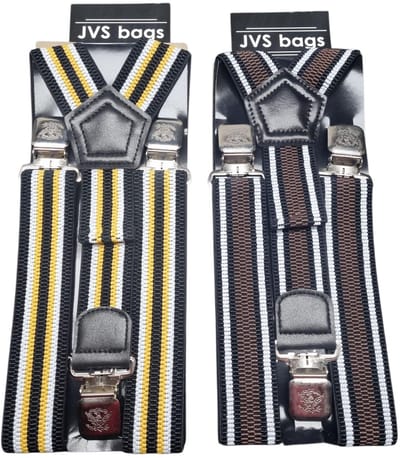 Heren - Dames Bretels – 3 brede stalen clips bretel - Unisex volwassenen -Motorrijders – Spijkerbroek – Beroepskleding – Skikleding