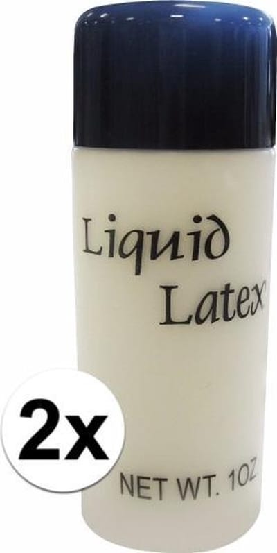2 flesjes liquid latex - 28 ml - vloeibare latex