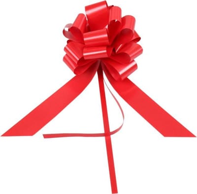 Snelstrik - Cadeaustrik - Trekstrik - Cadeau lint - Verpakking strik 31 mm Rood 30 Stuks