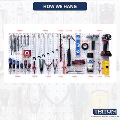 Zware Pegboards - Set van 2 Wandpanelen 22" x 18" voor Thuis, Kantoor en Garage