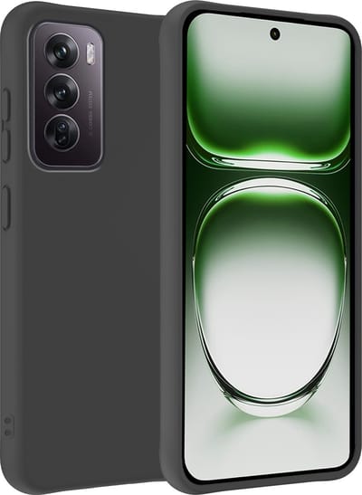 Hoesje Geschikt voor OPPO Reno 12 - Sterk & Shockproof - Hoes Cover - Siliconen Case - Zwart