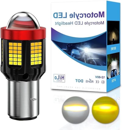 Ledlamp BA20D - Motorfiets Koplamp - Veilig Rijden - Tweekleurig Geel Wit - 12-80V - Wit Geel