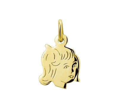 Marie Celeste hanger meisje 15 x 11 mm - Goud