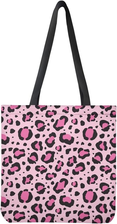 Grote Canvas Shopper Tas met Luipaardprint - Duurzame Schoudertas voor Dames