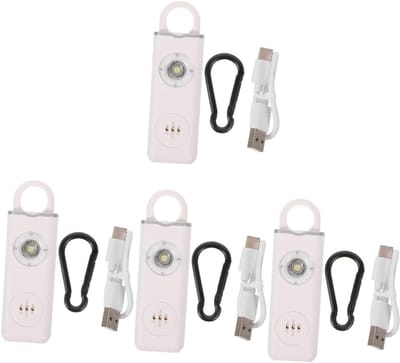 Persoonlijk Alarm - Veiligheidssleutelhanger Nood - Zelfverdediging - 130dB Luid Geluid - 10 cm Lengte - Wit