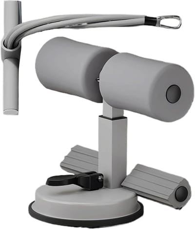 Zit-up Bar - Buiktrainer Assistent - Thuis Fitness - Dubbele Zuignap Stabiliteit - 26 cm Lengte - Grijs