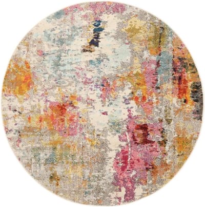 Dailygoods- Vloerkleed Moderne - Rond Ø 150 cm - Middelpolig - Woonkamer/Slaapkamer - Chemisch reinigen - Hoogwaardige synthetische vezels - Tapijt