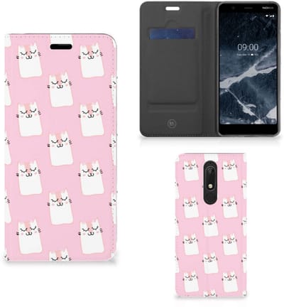Book Case voor Nokia 5.1 (2018) Hoesje maken Sleeping Cats