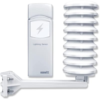 Bliksem Sensor - Storm Melder - Weer Monitoren - Detectie tot 40km - 13x8x20 cm - Wit
