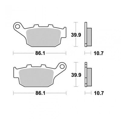 Plaquette de frein Perftec pour Moto Honda 600 Xl V Transalp 1991 à 1999 AR Neuf