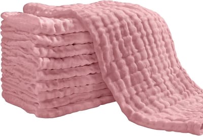 Set van 10 Absorberende Luiers en Bovenkleden - 100% Katoen, 27 x 50 cm, Ideaal voor Baby's en Kinderen