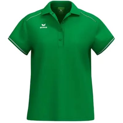Erima Cmpt 3 Wings Polo Dames - Smaragd / Wit | Maat: 36