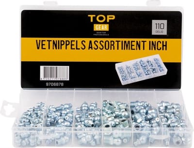 Vetnippels inch assortimentsdoos 110-delig - TOPGEAR